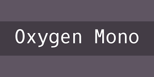 Przykład czcionki Oxygen Mono Regular