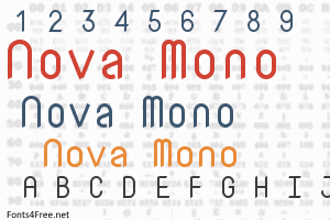 Przykład czcionki Nova Mono