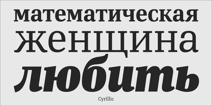 Przykład czcionki PF DIN Serif Medium Italic
