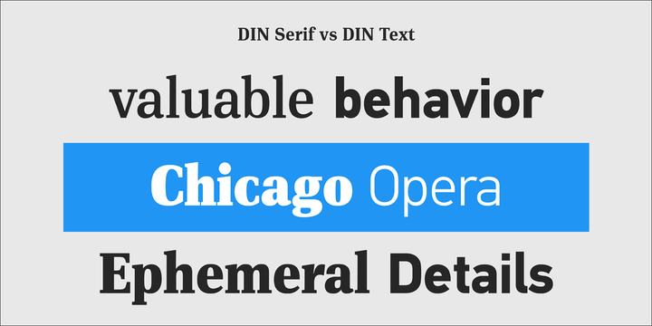 Przykład czcionki PF DIN Serif Medium Italic