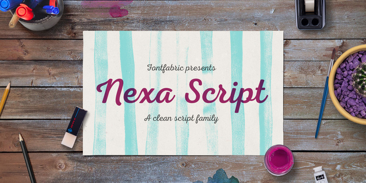 Przykład czcionki Nexa Script  Regular