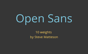 Przykład czcionki Open Sans