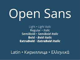 Przykład czcionki Open Sans Italic