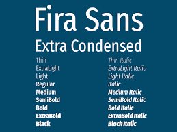 Przykład czcionki Fira Sans Extra Condensed