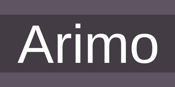 Przykład czcionki Arimo Regular