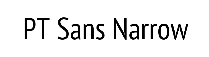 Przykład czcionki PT Sans Narrow