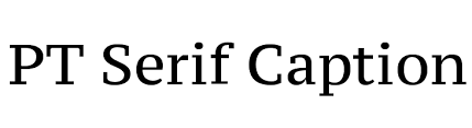 Przykład czcionki PT Serif Caption