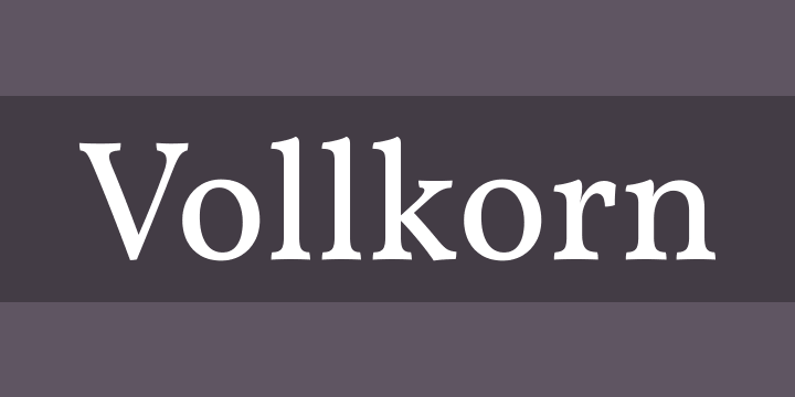 Przykład czcionki Vollkorn Bold