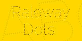 Przykład czcionki Raleway Dots