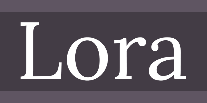 Przykład czcionki Lora