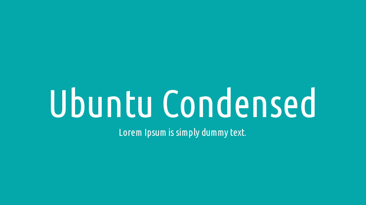 Przykład czcionki Ubuntu Condensed
