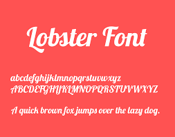 Przykład czcionki Lobster