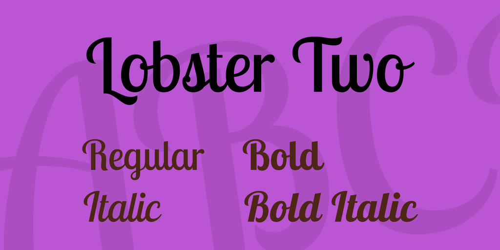 Przykład czcionki Lobster Two