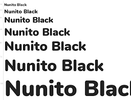 Przykład czcionki Nunito Black