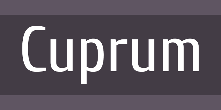 Przykład czcionki Cuprum Italic