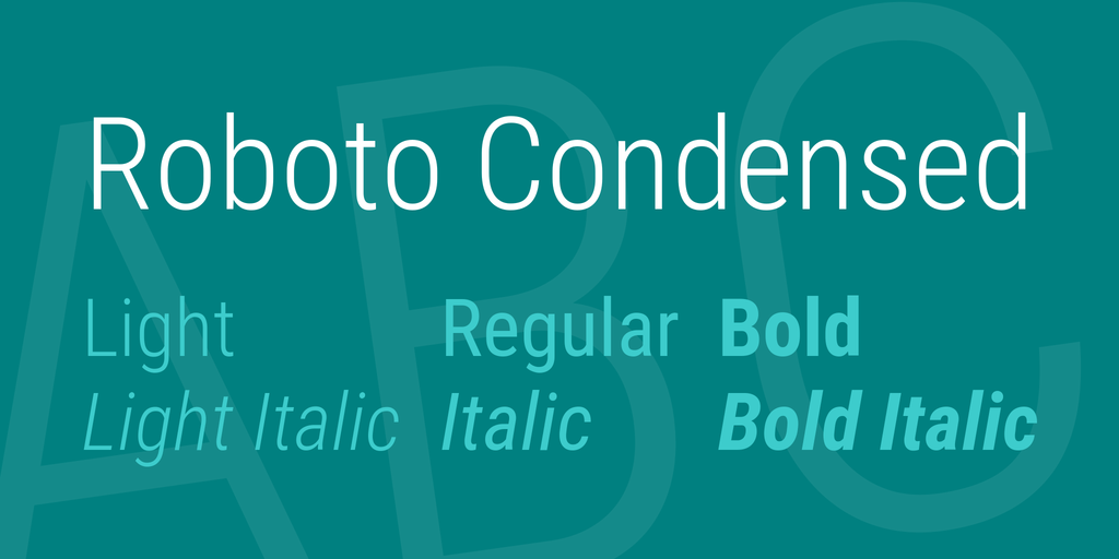 Przykład czcionki Roboto Condensed Light Italic