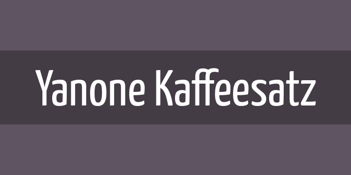 Przykład czcionki Yanone Kaffeesatz Regular