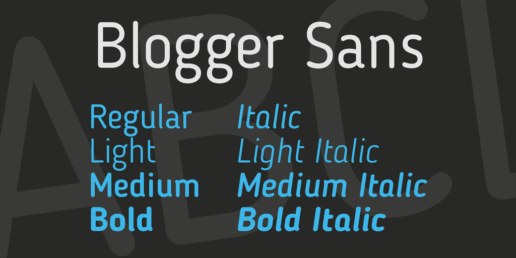 Przykład czcionki Blogger Sans