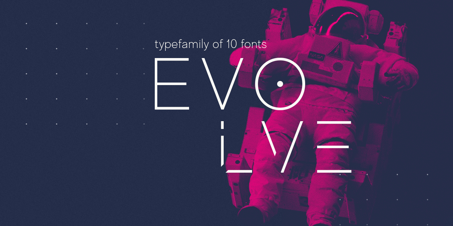 Przykład czcionki Evolve Sans Bold