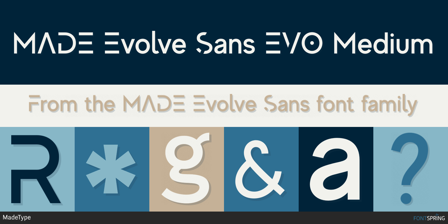 Przykład czcionki Evolve Sans EVO