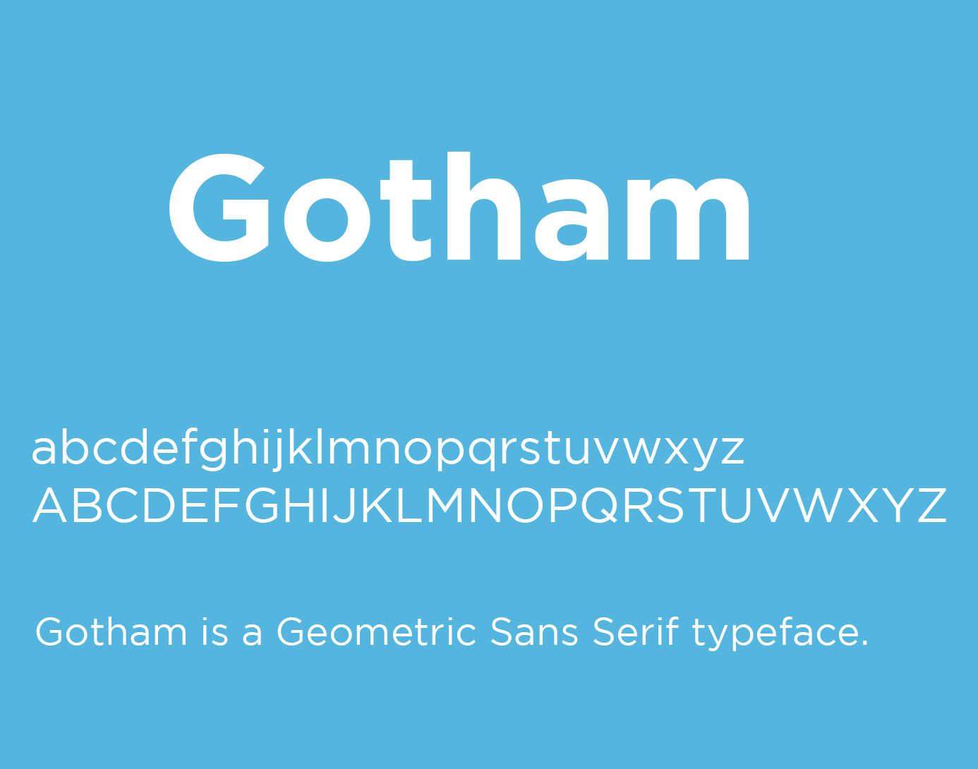 Przykład czcionki Gotham Medium