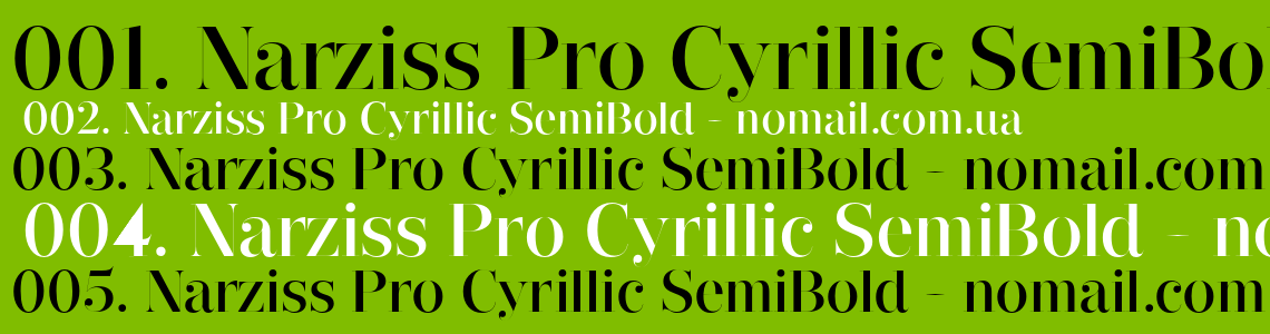 Przykład czcionki Narziss Pro Cyrillic Regular