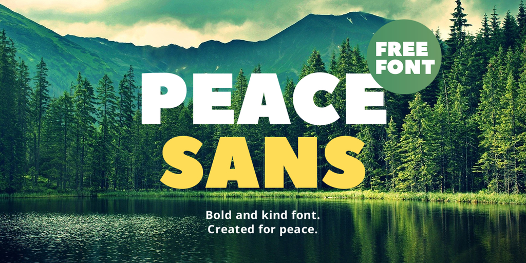 Przykład czcionki Peace Sans