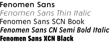 Przykład czcionki Fenomen Sans XCN Italic