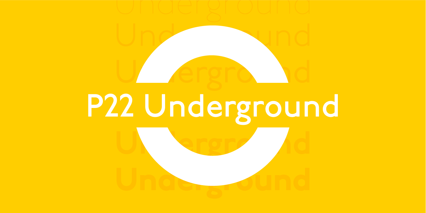 Przykład czcionki P22 Underground