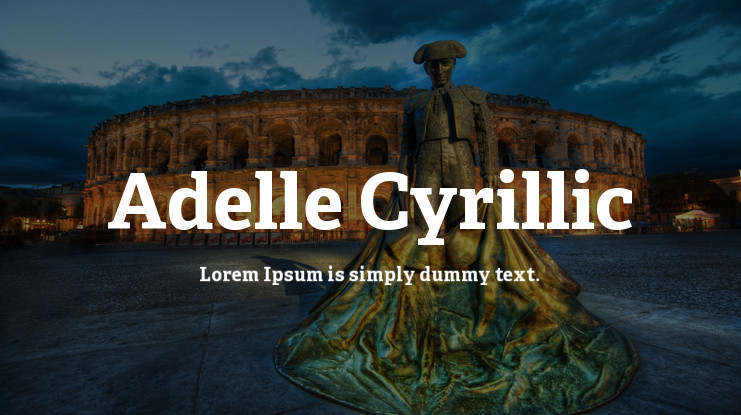 Przykład czcionki Adelle Cyrillic Thin Italic