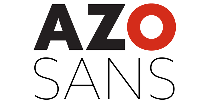 Przykład czcionki Azo Sans Thin Italic