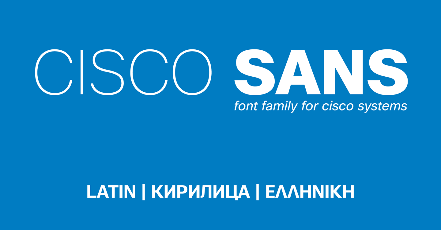 Przykład czcionki Cisco Sans Bold Oblique