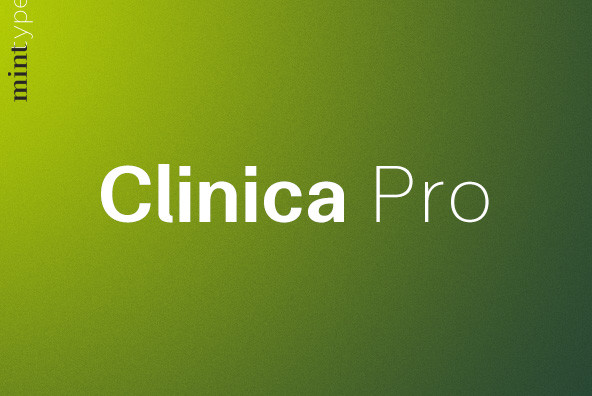 Przykład czcionki Clinica Pro Regular