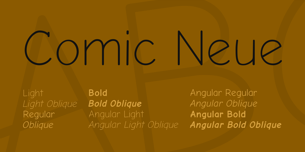Przykład czcionki Comic Neue  Angular Light Oblique