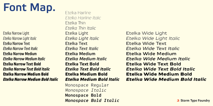 Przykład czcionki Etelka  Medium Pro