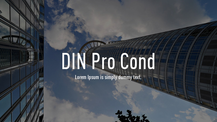 Przykład czcionki DIN Pro