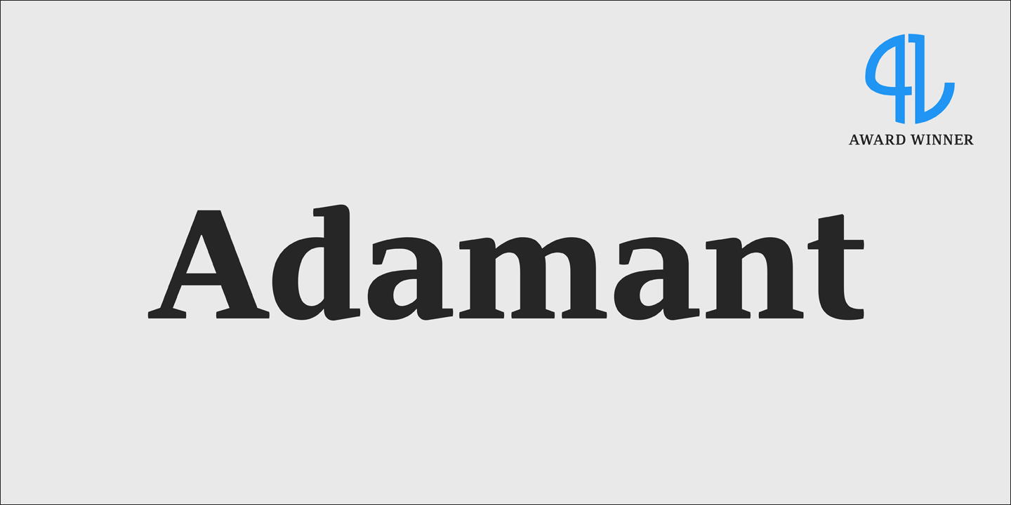 Przykład czcionki PF Adamant Pro Light