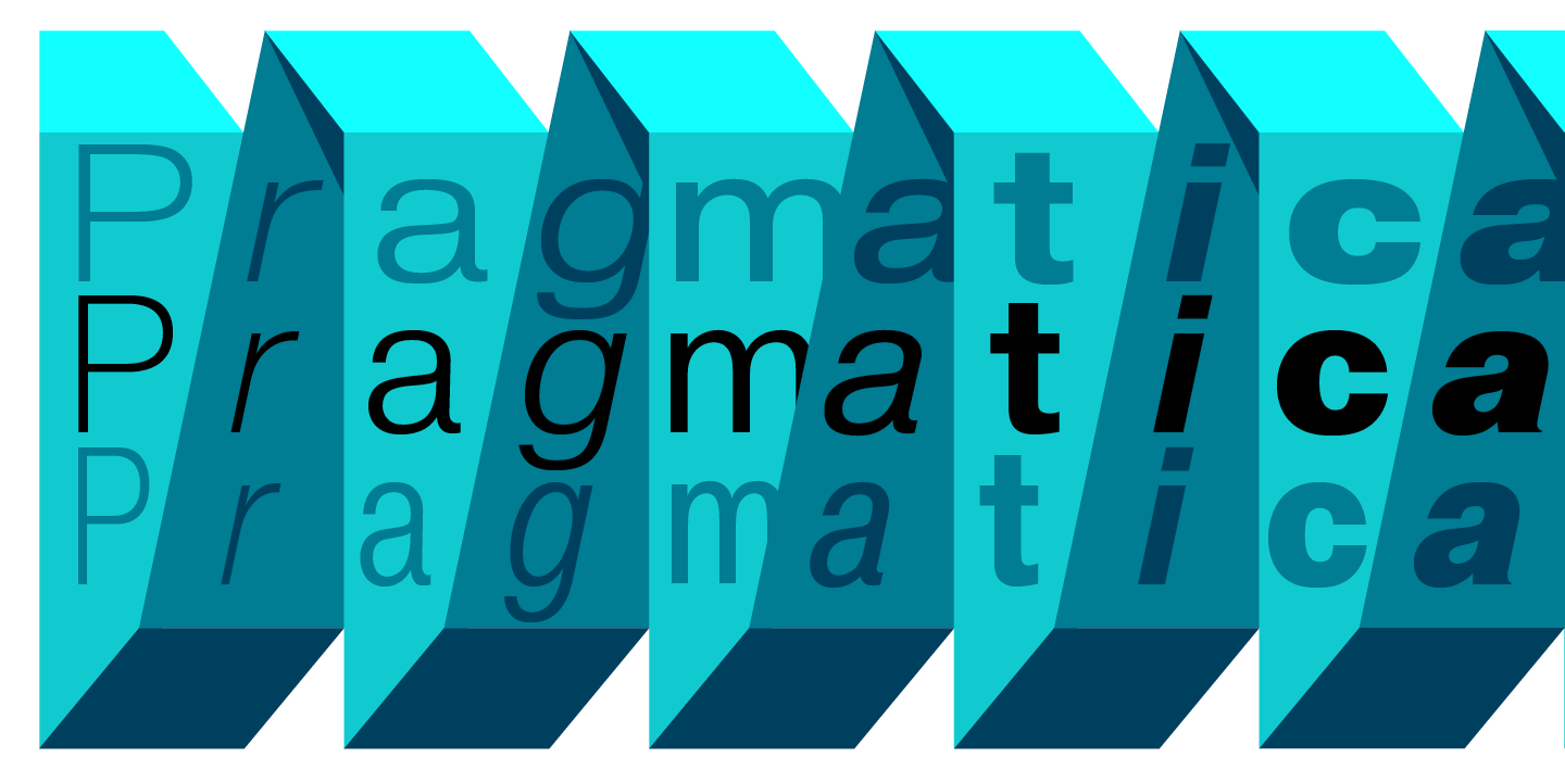 Przykład czcionki Pragmatica