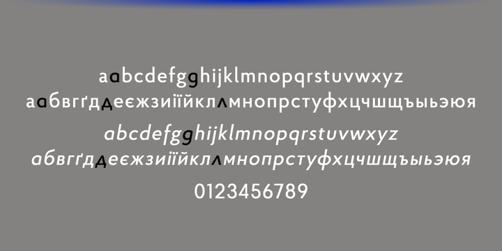 Przykład czcionki Proba Pro Thin Italic