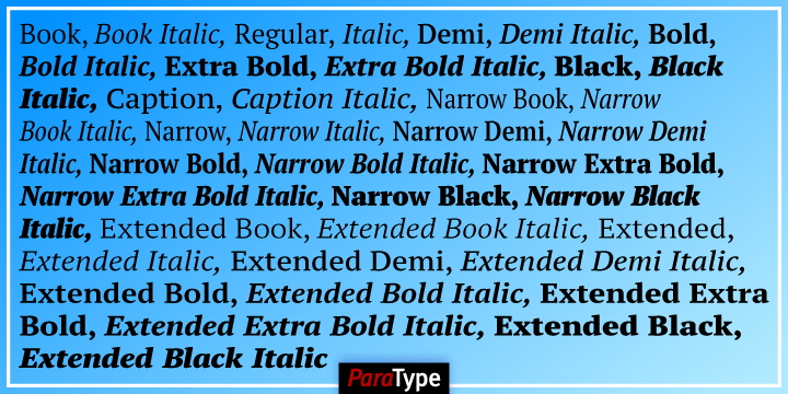Przykład czcionki PT Serif Pro Regular