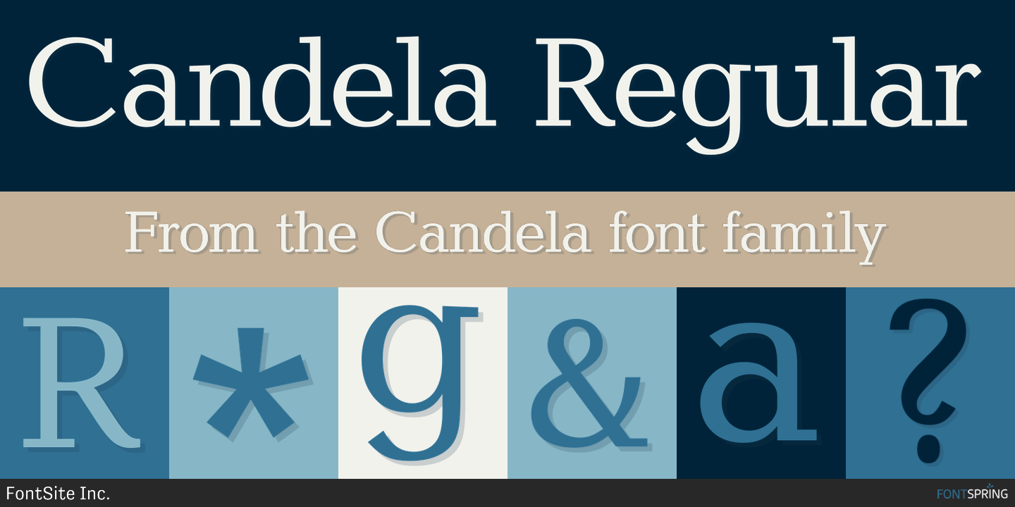 Przykład czcionki Candela Bold Italic