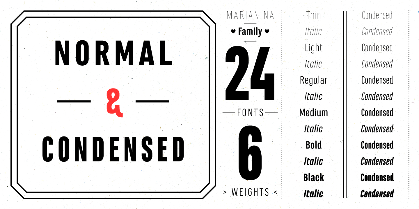 Przykład czcionki Marianina  FY Thin Italic