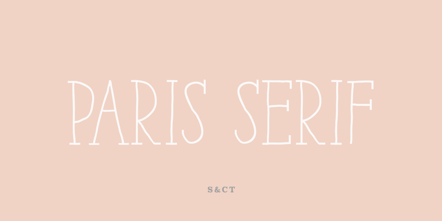 Przykład czcionki Paris Serif Light