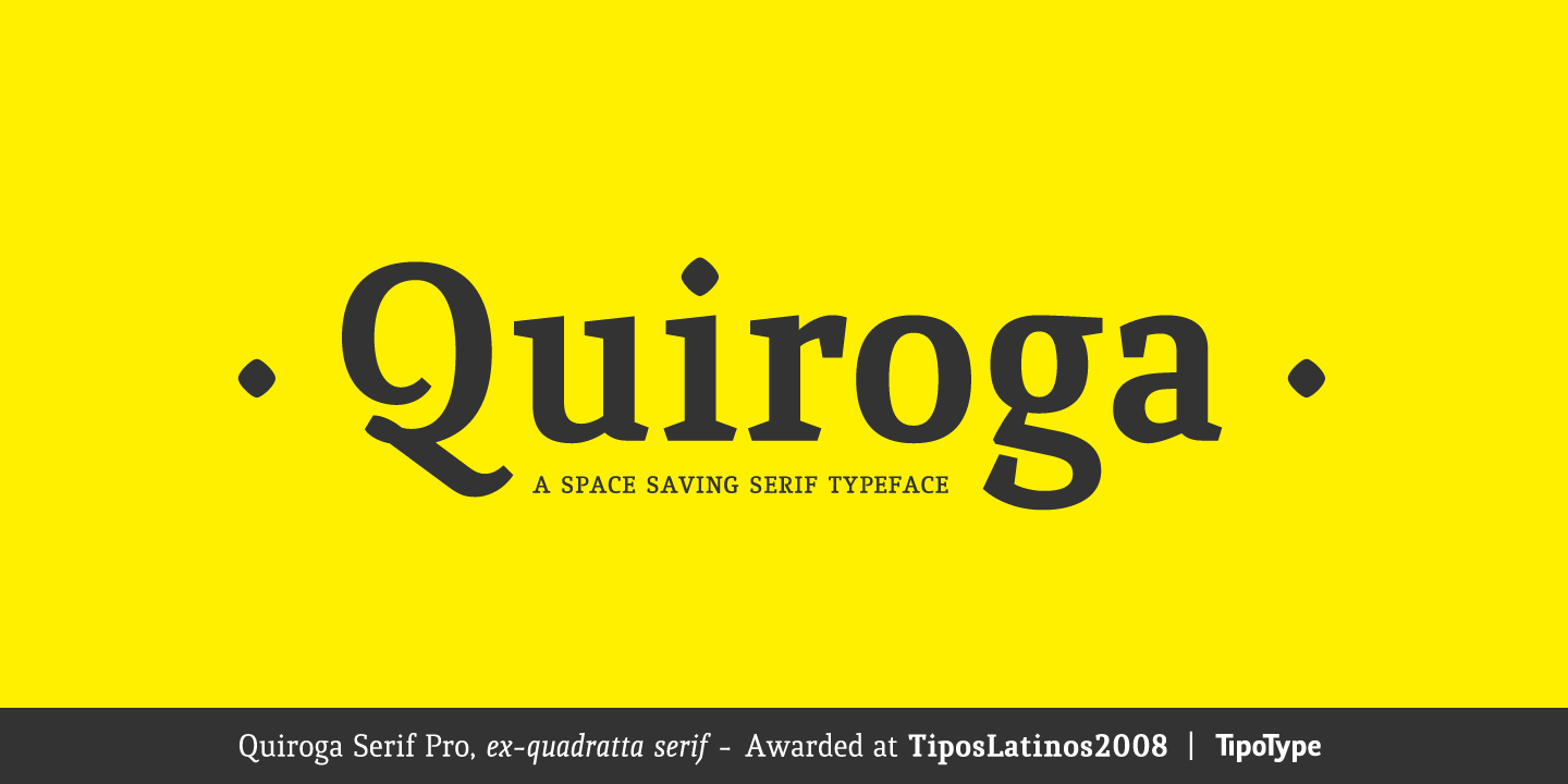 Przykład czcionki Quiroga Serif Pro