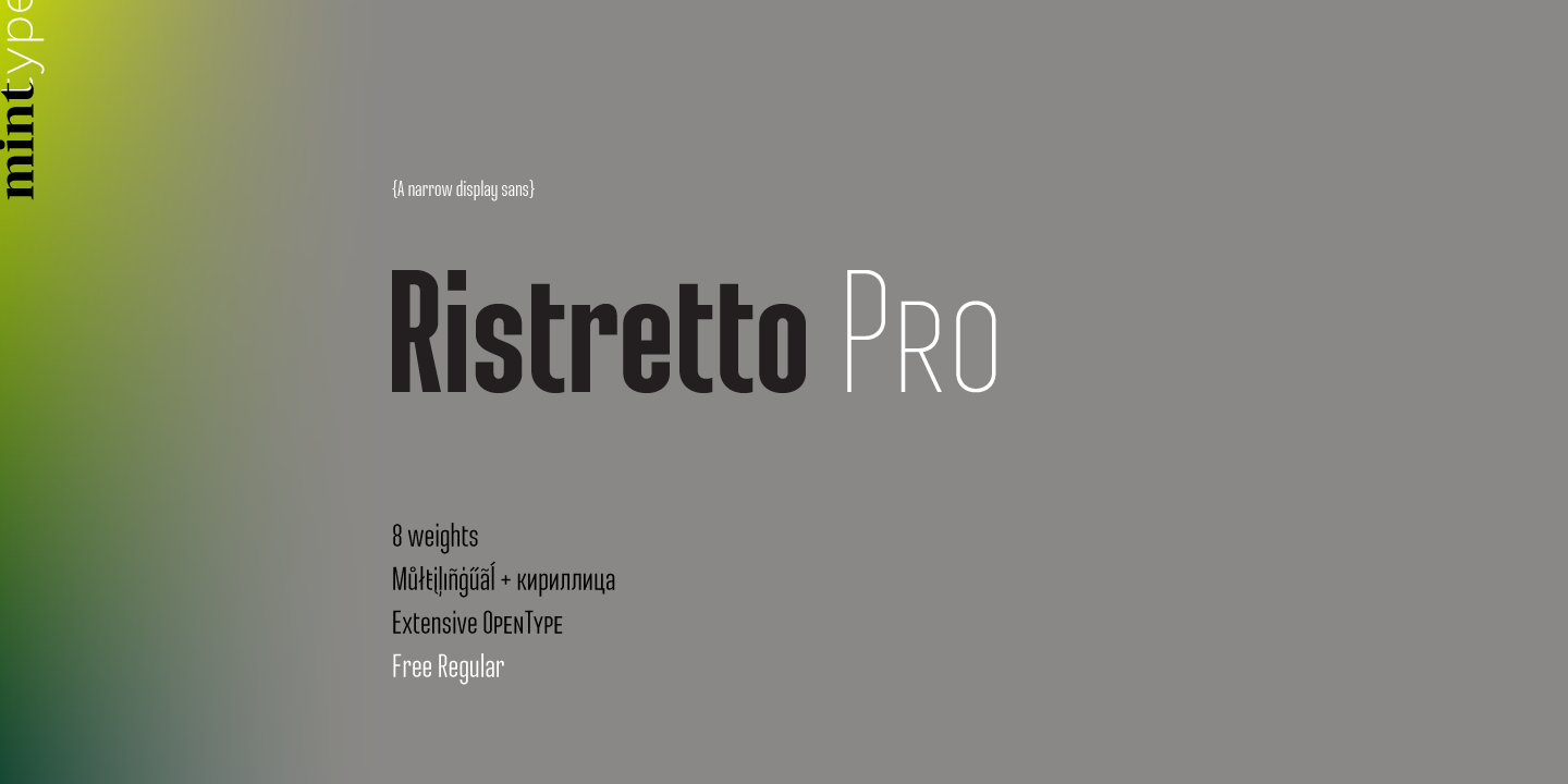 Przykład czcionki Ristretto Pro