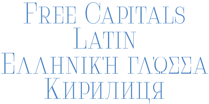 Przykład czcionki Serifiqo 4F Free Capitals Regular