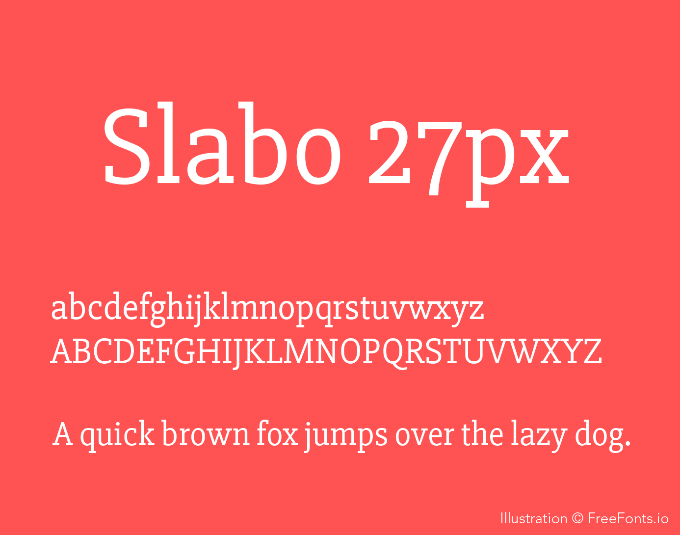 Przykład czcionki Slabo 27px Regular