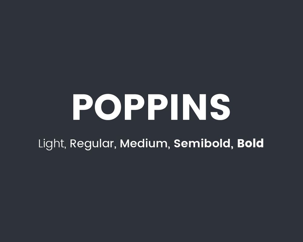 Przykład czcionki Poppins Medium