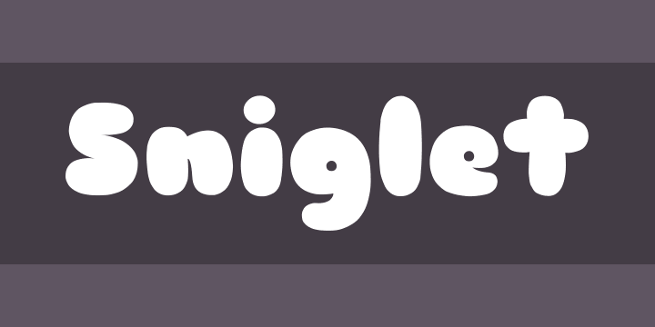 Przykład czcionki Sniglet