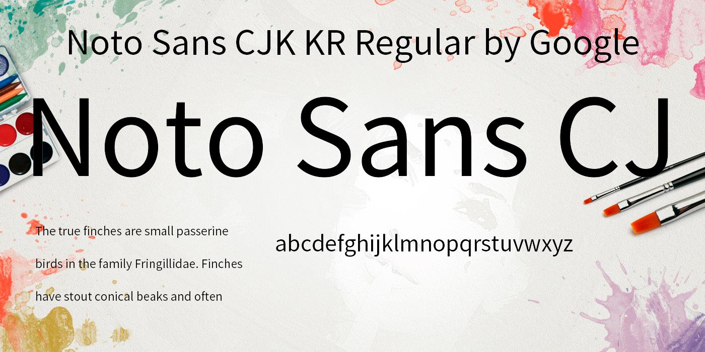 Przykład czcionki Noto Sans KR